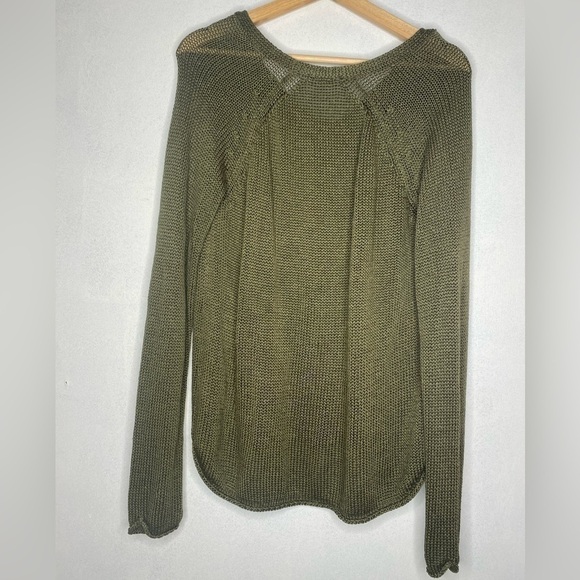ARMY GREEN KNIT V-NECK H&M SWEATER - Picture 3 of 3